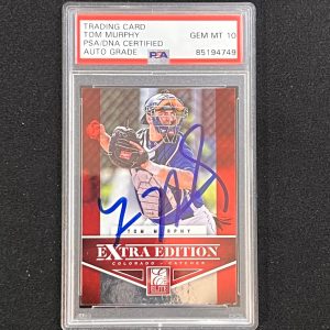 2012 Panini Elite Extra Edition #91 Tom Murphy Signed Card PSA/DNA AUTO 10 Slabb