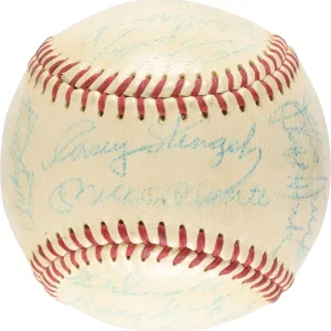 1958 New York Yankees World Series Champs Team Signed Baseball PSA DNA COA