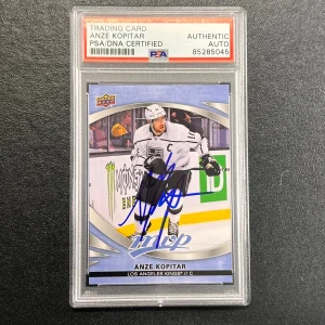 2023-24 Upper Deck MVP Hockey #192 Anze Kopitar Signed Card AUTO PSA/DNA slabbed