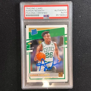 2020-21 Donruss Rated Rookie #232 Aaron Nesmith Signed Card AUTO PSA Slabbed RC