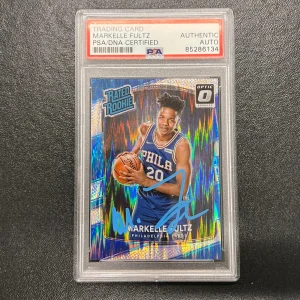 2017-18 Panini Donruss Optic #200 MARKELLE FULTZ Signed Card AUTO PSA Slabbed Si