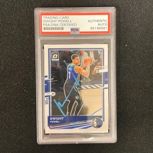 2019-20 Panini Hoops #45 Dwight Powell Card AUTO PSA Slabbed Maverick