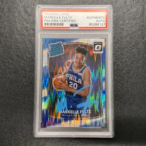 2017-18 Panini Donruss Optic #200 MARKELLE FULTZ Signed Card AUTO PSA Slabbed Si