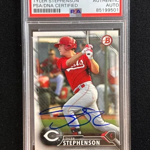 2016 Topps Bowman Briefing #BP66 Tyler Stephenson Signed Card AUTO PSA Slabbed R