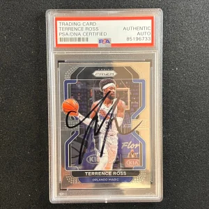 2021-22 Panini Prizm #189 Terrence Ross Signed Card AUTO PSA Slabbed Magic