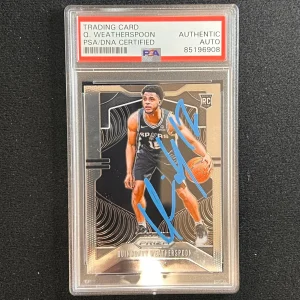 2019 Panini Prizm #285 Quinndary Weatherspoon Signed Card AUTO PSA/DNA Slabbed R