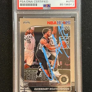 2019-20 Panini Hoops #236 Quinndary Weatherspoon Signed Card AUTO PSA/DNA Slabbe
