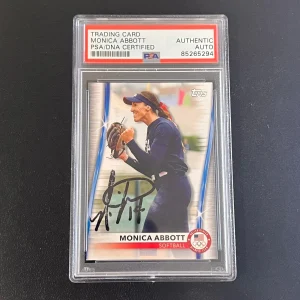 2021 Topps Softball #24 Monica Abbott Signed PSA Slabbed USA Softball