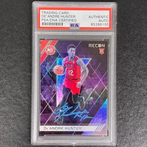 2019-20 Panini Chronicles Recon #293 De'Andre Hunter Signed Card AUTO PSA/DNA Sl