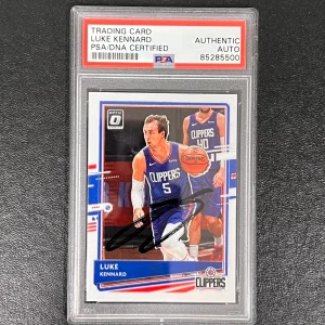 2020-21 Panini Donruss Optic #65 Luke Kennard Signed Card AUTO PSA Slabbed Clipp