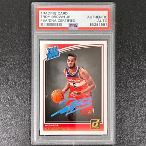 2018-19 Panini Donruss Rated Rookie #192 TROY BROWN JR. Signed Card AUTO PSA Sla