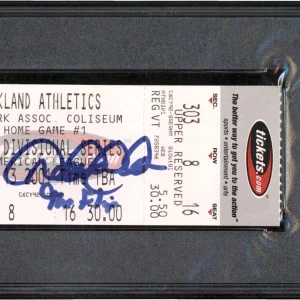 2001 Derek Jeter "The Flip" Signed & Inscribed ALDS Game 3 Ticket PSA 9 POP 1
