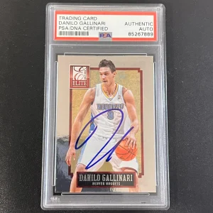 2013-2014 Panini Elite #164 Danilo Gallinari Signed AUTO PSA Slabbed Nuggets