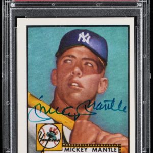 1952 Topps Mickey Mantle Signed Autographed 1991 RC Baseball Card PSA DNA