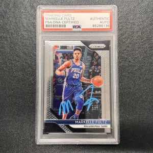 2018-19 Panini Prizm #229 Markelle Fultz Signed Card PSA Slab RC 76ers