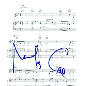 Nick Cave Signed Autograph Where the Wild Roses Grow Sheet Music - Kylie Minogue