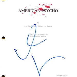 Willem Dafoe Signed Autograph American Psycho Full Movie Script Screenplay