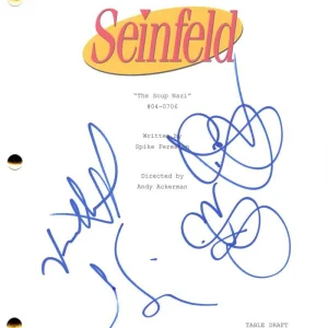 Jerry Seinfeld, Julia & Jason Signed Autograph The Soup Nazi Script Screenplay