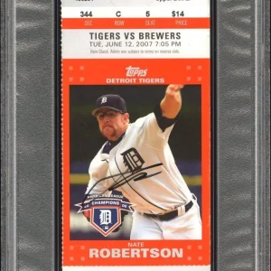 Justin Verlander Signed 1st No Hitter ticket PSA/DNA Slabbed AUTO Detroit Tigers