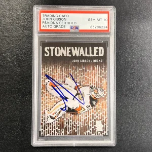 2018-19 Upper Deck Series One #SW-16 John Gibson Signed Card PSA/DNA AUTO 10 s