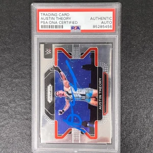 2022 Panini Prizm WWE #87 Austin Theory Signed Card PSA AUTO Slabbed