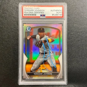 2023 Topps Bowman Chrome #BDC-65 Termarr Johnson Signed Card PSA/DNA Slabbed AUT