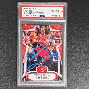 2019-20 Panini Chronicle Rookies and Stars #690 Nassir Little Signed Card PSA AU