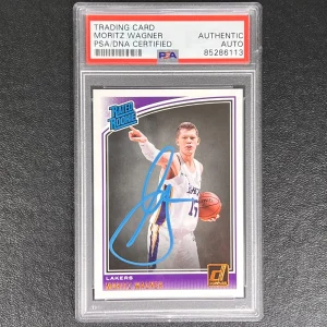 2018-19 Panini Donruss Rated Rookie #197 Moritz Wagner Signed Card AUTO PSA/DNA
