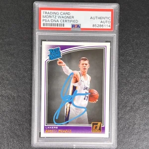 2018-19 Panini Donruss Rated Rookie #197 Moritz Wagner Signed Card AUTO PSA/DNA