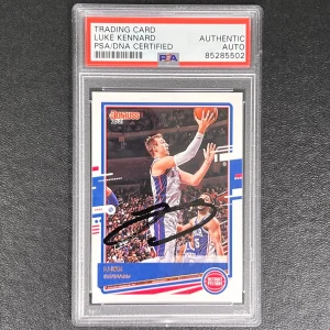 2020-21 Panini Donruss #117 Luke Kennard Signed Card AUTO PSA/DNA Slabbed Piston