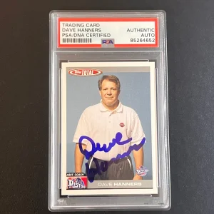 2005-06 Topps Total #376 Dave Hanners Signed Card AUTO PSA/DNA Slabbed Pistons