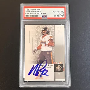 2011-12 Upper Deck SP Authentic #83 Stephen Paea Signed Card AUTO PSA Slabbed Or