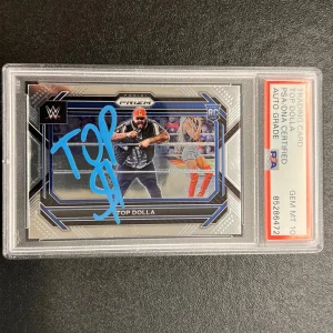 2023 Panini Prizm Smackdown #61 Top Dolla Signed Card AUTO PSA/DNA Slabbed WWE R