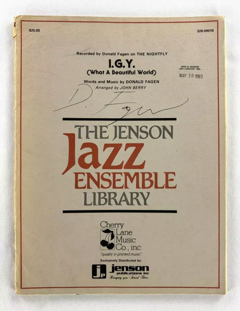 Autigraph Sheet Donald Fagen Steely Dan Signed Autograph I.G.Y. Sheet Music Booklet w ...