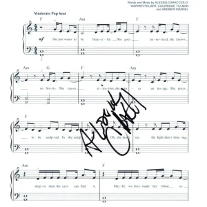 Alessia Cara Signed Autograph Scars To Your Beautiful Sheet Music - Know-It-All