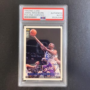1995 Upper Deck Collector's Choice #307 Jamal Mashburn Signed Card PSA Slabbed M