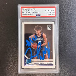 2019-20 Panini Donruss Optic Basketball #190 Jaxson Hayes Signed Card AUTO PSA S
