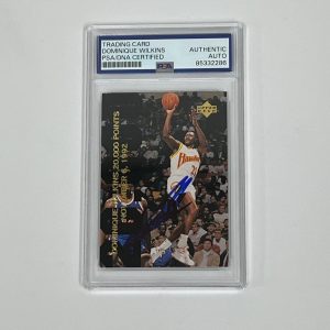 1993 NBA Upper Deck SP2 Dominique Wilkins Card Signed Card AUTO PSA Slabbed Hawk