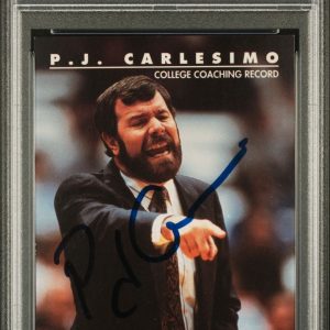 1992 Skybox #92 P.J. Carlesimo Signed Card PSA AUTO 10 Slabbed USA Basketball