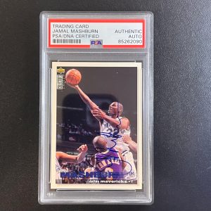 1995 Upper Deck Collector's Choice #307 Jamal Mashburn Signed Card PSA Slabbed M