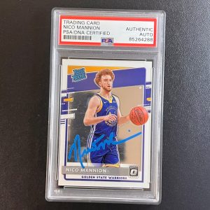 2020-21 Panini Donruss Optic Rated Rookie #190 Nico Mannion Signed Card Auto Sla