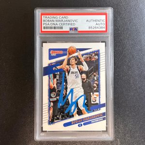 2021-22 Panini Donruss #70 Boban Marjanovic Signed AUTO Card PSA/DNA Slabbed Mav