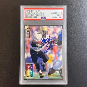 1995 Upper Deck Collector's Choice #18 Rashaan Salaam signed card PSA Slabbed Ch