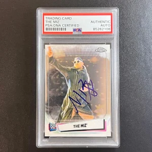 2021 Topps Chrome #44 The Miz Signed Card PSA AUTO Slabbed WWE