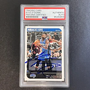 2014-15 Panini NBA Hoops #169 Kyle O'Quinn Signed Card AUTO PSA Slabbed Orlando