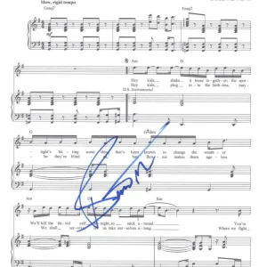 Bernie Taupin Signed Autograph Bennie and the Jets Sheet Music - Elton John JSA