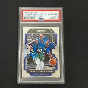 2021-2022 Panini Prizm #208 Dorian Finney-Smith Signed Card AUTO PSA Slabbed Mav
