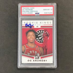 2017-18 Donruss Rookie Kings #23 Og Anunoby Signed Card AUTO 10 PSA Slabbed Rapt
