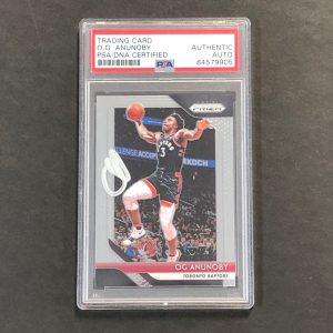 2018-19 Panini Prizm #63 Og Anunoby Signed Card AUTO PSA Slabbed Raptors