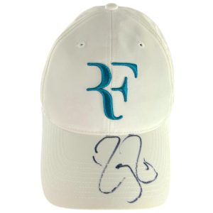 Roger Federer Signed Autograph Logo Baseball Cap Hat - Tennis Goat w/ JSA COA